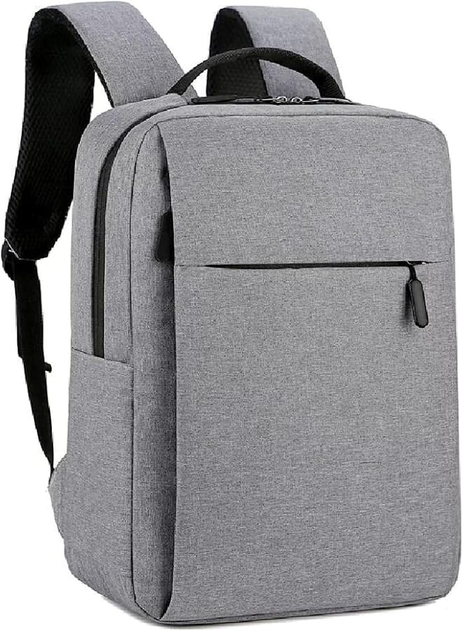 15.6 Laptop Bag, Lightweight Travel Bag, Grey